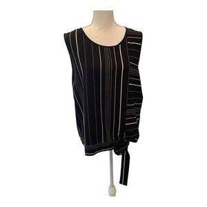 Vince Camuto sleeveless blouse with tie at waist